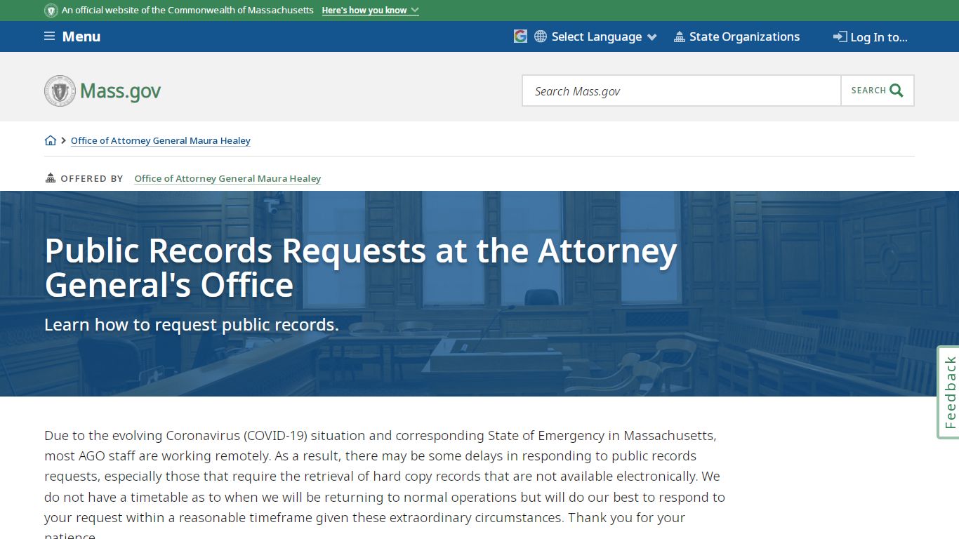 Public Records Requests at the Attorney General's Office ...